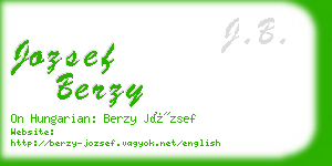 jozsef berzy business card